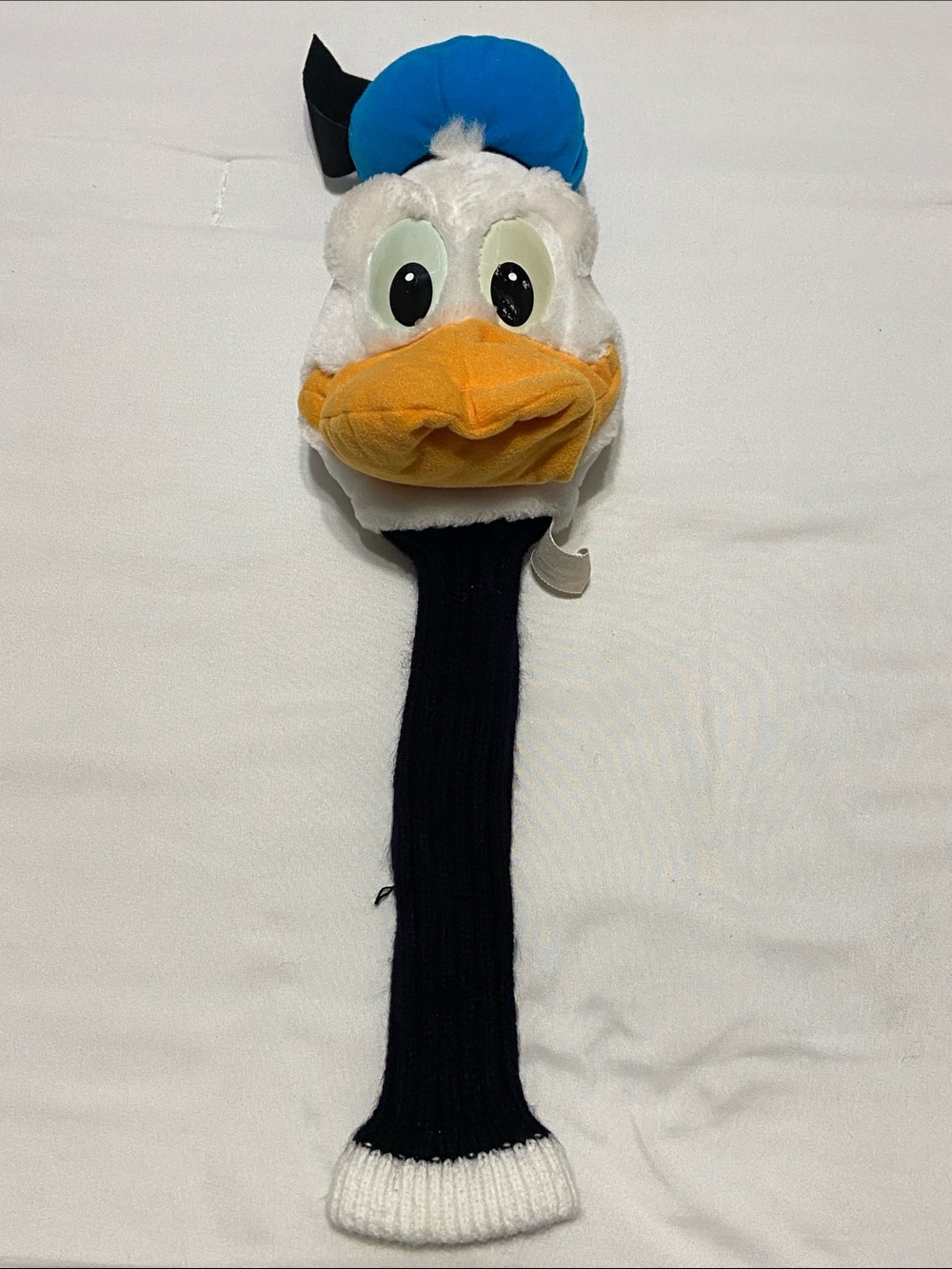 Vintage Plush Donald Duck-Style Golf Club Headcover in White, Blue, Orange